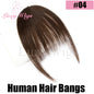 Blonde Human Hair Clip in Bangs Fringe with Temples Wispy Bangs French Bangs for Women Black Brown Gray Hair Bangs Daily Use