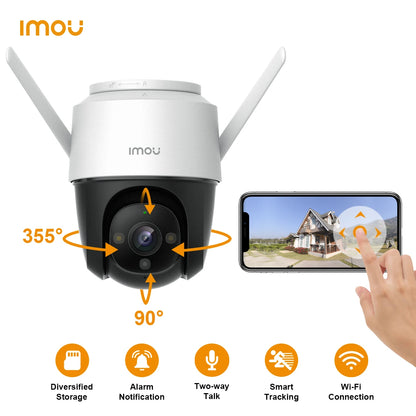 IMOU Clearance Outdoor Surveillance Camera WiFi IP Camera AI Personal Detection Smart Tracking Compatible with Alexa Waterproof
