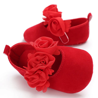 Baby Learning Walk Shoes, Elegant 3D Flower Infant Crib Shoes,Multi Style Soft Dress Footwear for Newborn Baby Girls 0-18Months