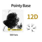 ABONNIE 500 Fans Loose Fan 6D-20D Pointy Base Premade Fans Sharp Thin Slim Medium Stem Volume Russian Eyelashes Extensions