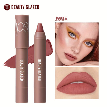 BEAUTY GLAZED 12 Colors Long-Lasting Waterproof Non-Stick Matte Lipstick Pen