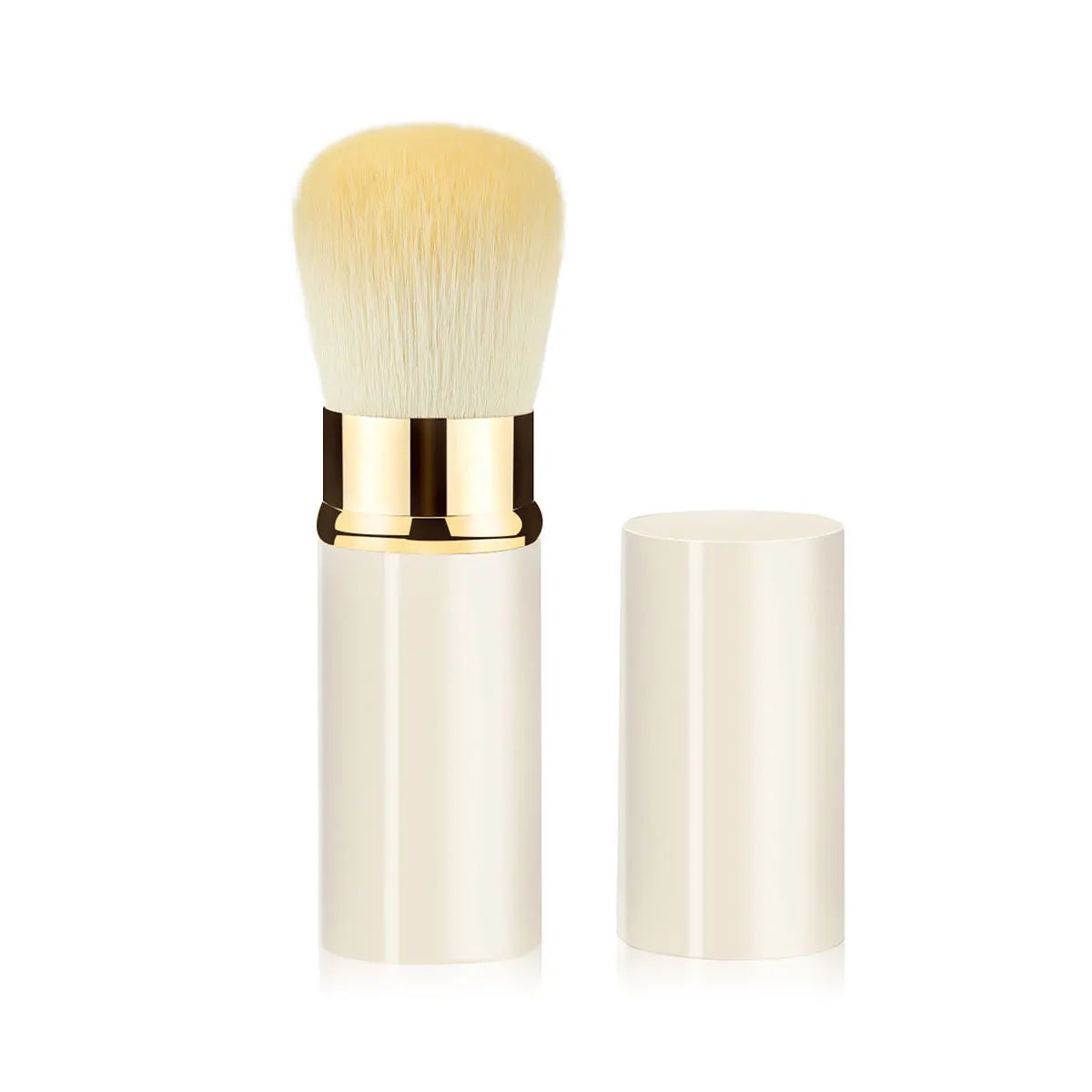 1pc Retractable Brush Makeup Brush Powder Blusher Powder Brush Mini Multi-function Portable With Aluminum Handle