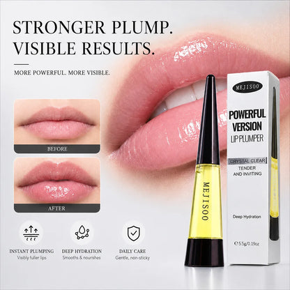 Fast Plumping Lip Balm Moisturizing Soft Lips Skin Plumper Gloss Oil Non-Sticky Daily Care Mask Beauty Makeup Cosmetics Products