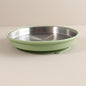 Simple design Stainless Steel Baby Plate with Silicone Suction,  Large Double Layer Dinner Plate for Toddlers