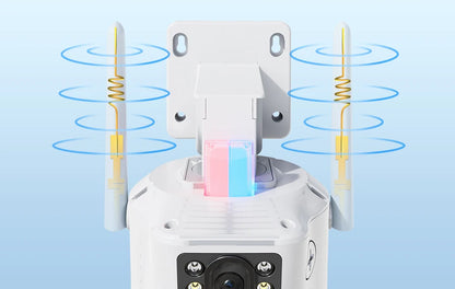 ZOSI C298 8MP/4MP Dual-Lens Wired WiFi PTZ Security Camera Outdoor Wide Angle 8X Hybrid Zoom AI Detection 360 Surveillane Camera