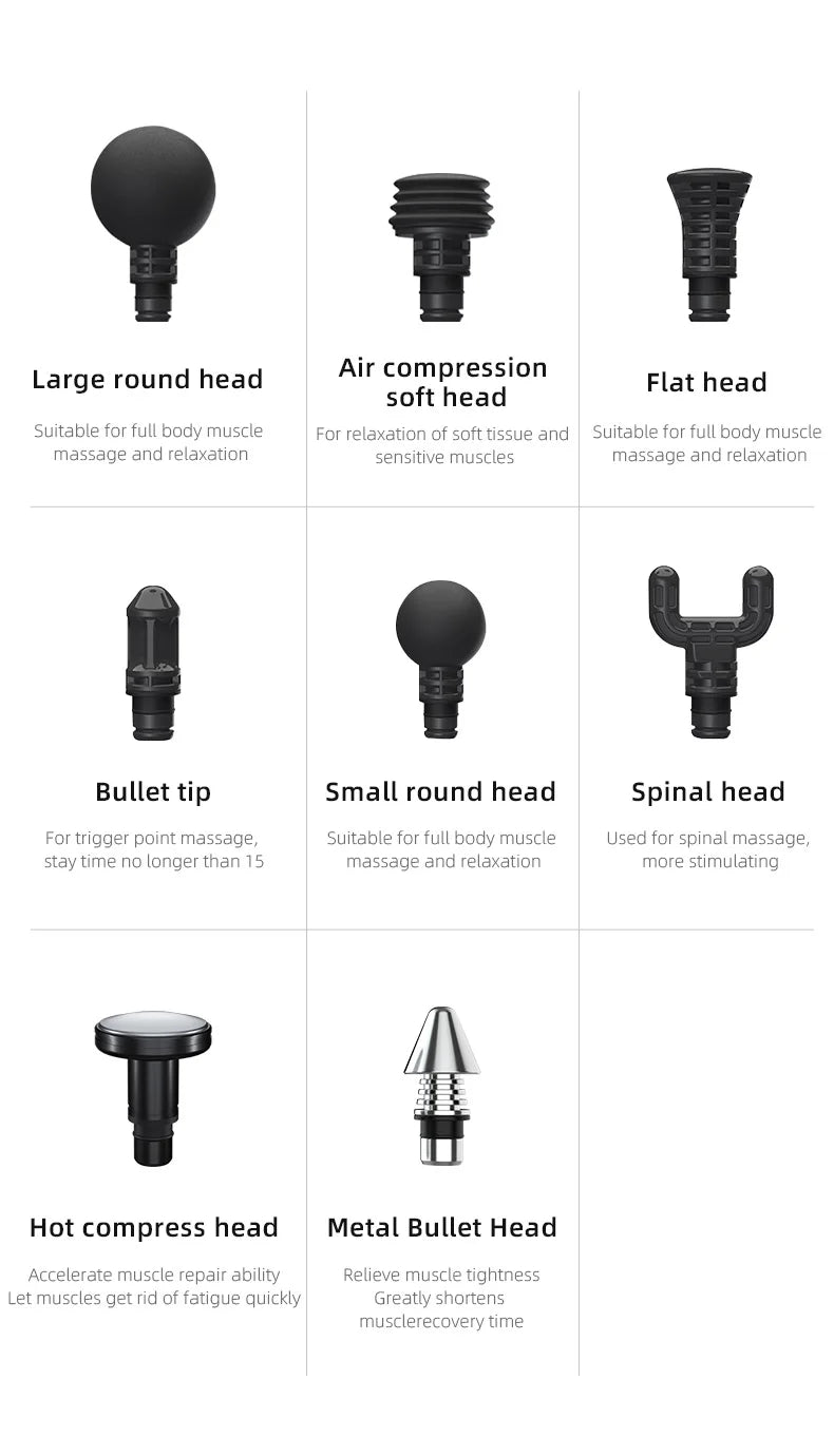 Booster Massage Gun Electric Neck Massager 7.4V  Smart Hit Fascia Gun for Body Massage Relaxation Fitness Electric Muscle Massag
