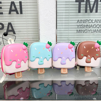 Ice Cream Children's Backpack Fashion Princess Schoolbag Kindergarten Baby Shoulders Bag 3D Cute Bookbag Kids Birthday Gifts