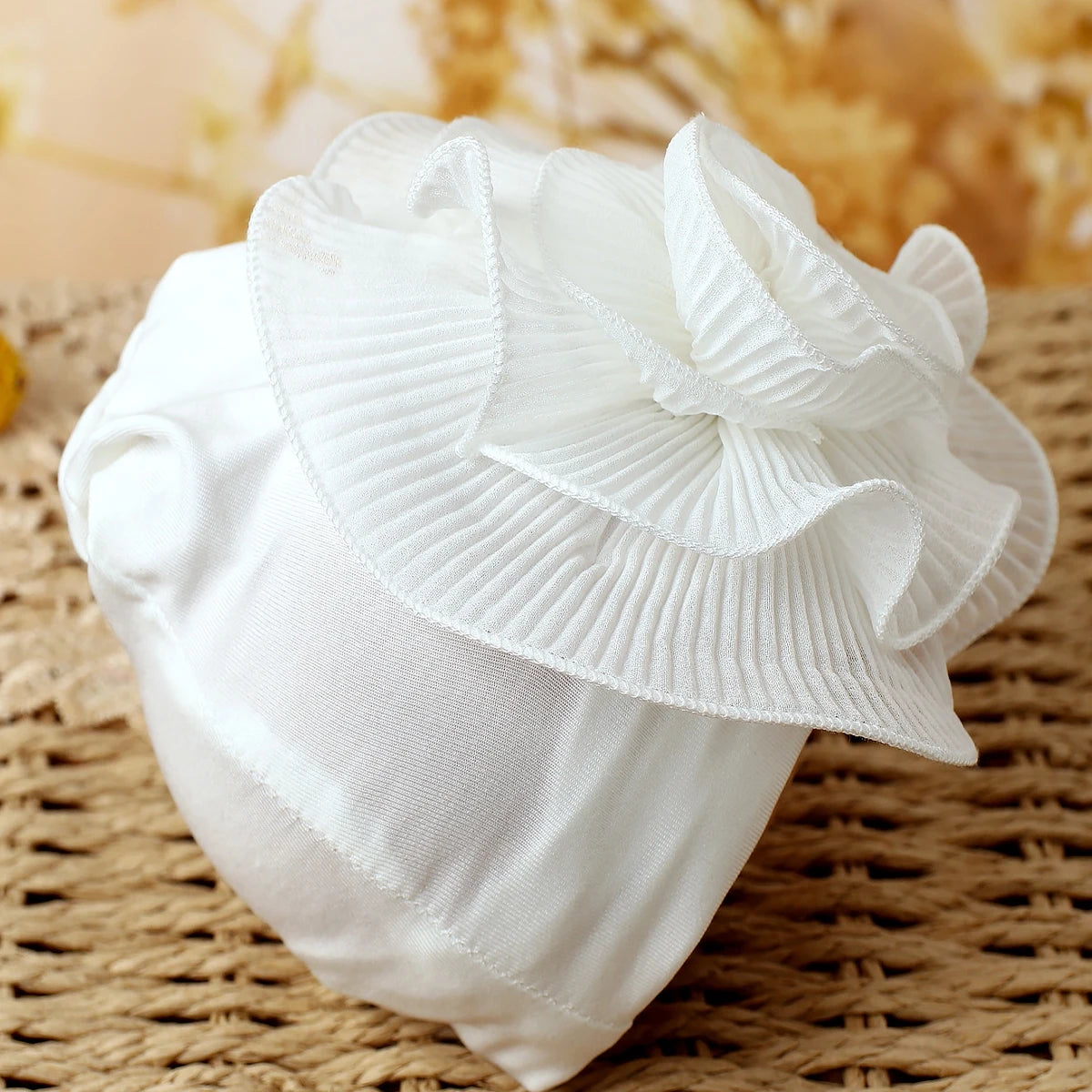 Ylsteed Newborn Hospital Hat for Shooting  Big Rose Flower Baby Beanie Turban Hat Infant Photography Accessories Picture Props