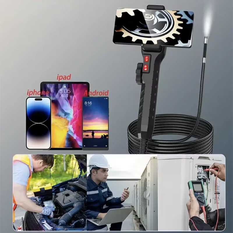 8.5/6.2/3.9mm Single Lens 1080P Endoscope 360° 2 Ways Suitable for Automotive Diesel Engine Carbon Deposition Aviation Detection