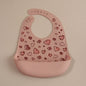 Customize Cartoon Animal Silicone Baby Bib with Name & Pattern Food-Grade Solid Feeding Bib DZ31