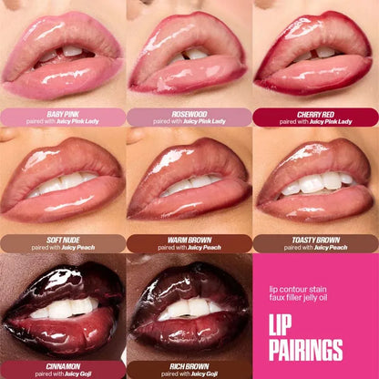 Velvet Brown Lip Liner Pencil Nude Matte Waterproof Non-stick Cup Cherry Red Lip Liner Lip Contour Pen Lipstick Makeup For Woman