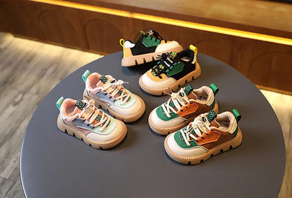 DIMI Autumn New Children Shoes Pu Leather Kids Sneakers  Baby Toddler Shoes Comfortable Soft Boys Girls Casual Shoes