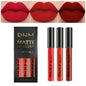 DNM 3PCS Liquid Lipstick Sets Waterproof Matte Black Blue Purple Blue Sexy Lip Gloss Long Lasting Nude Lip Tint Stain Makeup Kit