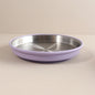 Simple design Stainless Steel Baby Plate with Silicone Suction,  Large Double Layer Dinner Plate for Toddlers