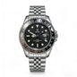 Men's GMT Style Quartz Watch, 3ATM Waterproof Stainless Steel Band, Black Blue Bezel Luminous Wristwatch with Date Display