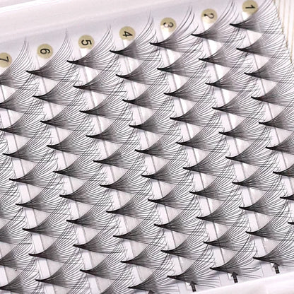 AGUUD 5 Trays/Lot Thin Roots Slim Base Premade Fans Lash Sharp Pointy Base Promade Russian Volume Fans Eyelash Extensions Faux