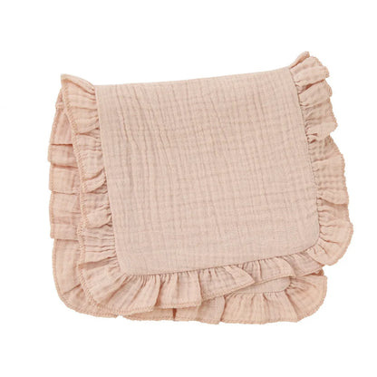 Soft Muslin Cotton Gauze Shoulder Rag Baby Burping Pad Ruffle Newborn Baby Burp Cloths