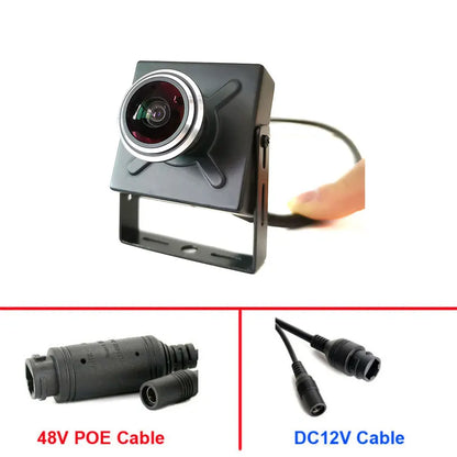 4MP/8MP Metal Mini IP Camera DC 12V or 48V POE 2K/4K H.265 ONVIF IPC Human Motion Detection With Wide View Fisheye Lens 1.8mm