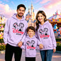 2026 Family Matching Hoodie Ears Castle Print Women Men Kids Multicolor Sweatshirt Land Trip Pullover