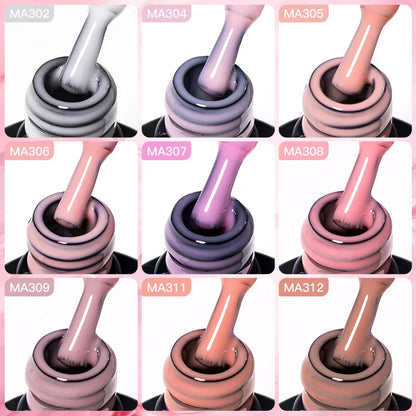 2 In 1 Nude Pink Rubber Base Gel Nail Polish Semi Permanent Self Leveling UV Construction Gel Varnish Soak off DIY Nail Supplies
