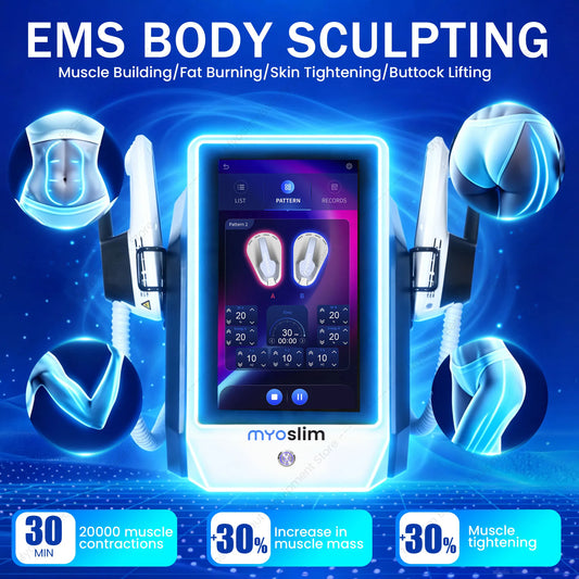 MYOslim HI-EMT Electromagnetic Muscle Stimulation System 6500W EMS 15T Body Shaping Machine for Beauty Salon Fitness Center Use