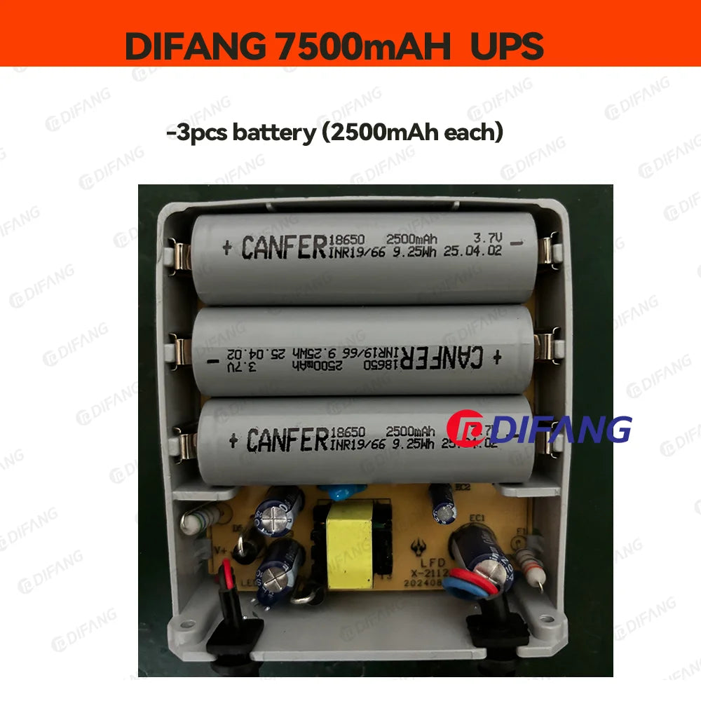 DIFANG DC12V UPS Power Supply for WiFi Camera Outdoor Battery Backup Power Adapter 7500mAh Battery Emergency Power