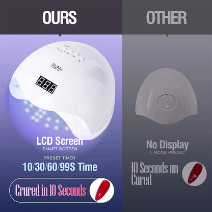 Nail Dryer Gel Nail Polish Curing LED UV Light With 4 Timers Automatic Sensor LCD Display Professional Nail Art Tools Accessorie
