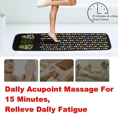 Foot Massage Mat Reflexology Walk Stone Road Acupressure Acupoint Mat For Long Sitting, Elderly & Students