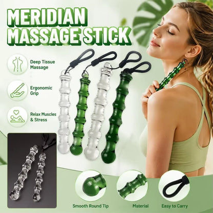 Smooth Resin Jade Massage Stick Bamboo Joint Acupoint Trigger Point Massager For Neck Shoulder Muscle Relax
