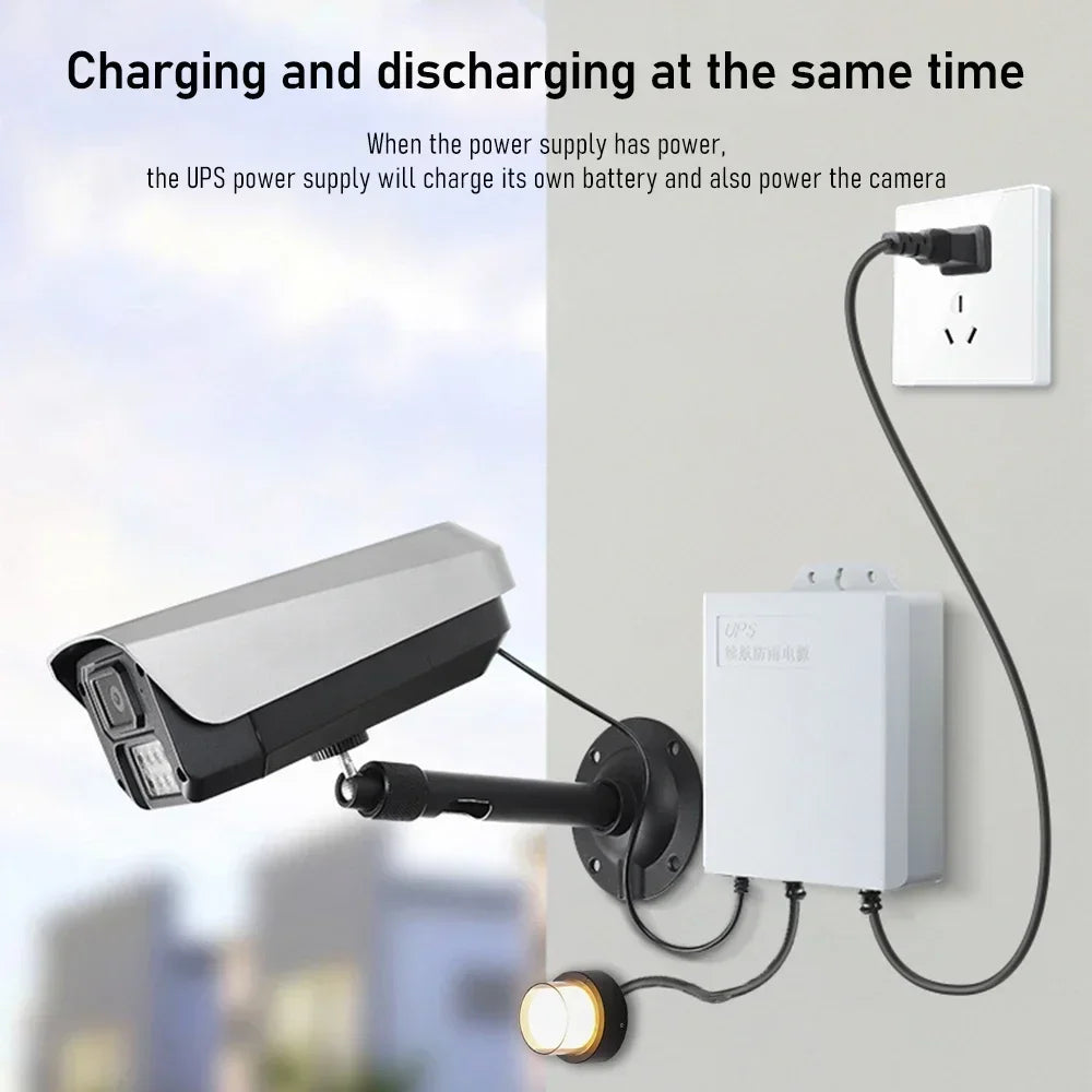 DIFANG DC12V UPS Power Supply for WiFi Camera Outdoor Battery Backup Power Adapter 7500mAh Battery Emergency Power