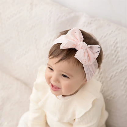 1pcs Bow Baby Head Band for Children Lace Baby Headbands Newborn Soft Headband Turban Kids Headwear Baby Hair Accessories Girl