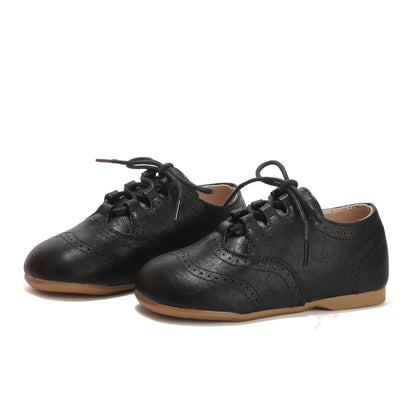 Ali Plus Kids Shoes Children Leather Flats Baby Girls Sole Brogue Performance Shoes Boys Party Mary Jane Toddler Slip On Oxfords