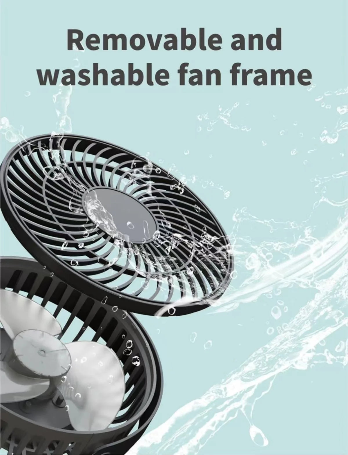 Fan for Cart Stroller Fan Portable Outdoor Fan Clip On for Baby 500mAh USB Rechargeable Handheld Electric Fan for Home 3 Speeds