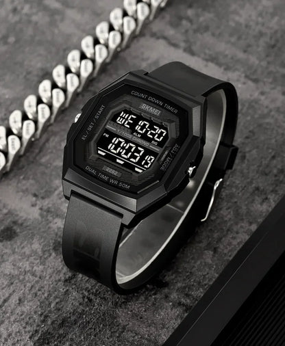 SKMEI 2282 Watches For Men Women 5Bar Waterproof Stopwatch Countdown Wristwatches Reloj Hombre Fashion Digital Sport Electronic