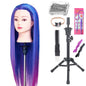 Long Hair Styling head For Hairstyle ProfessionaTraining Head Kit Mannequin Head Styling ToPractice Hot Curl lron Straighten