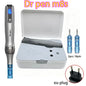 Dr Pen M8S Microneedling Pen Wireless Dermapen Beauty Machine with 2pcs Replacement Cartridges needle length 0.25mm