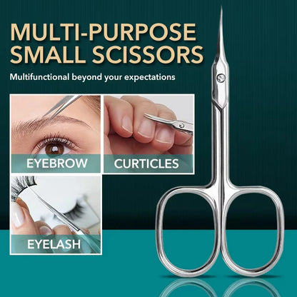 Professional Russian Manicure Scissors Cuticle Regrowth Cut Curved Tip Nail Pedicure Grooming Stainless Steel Dead Skin Remover