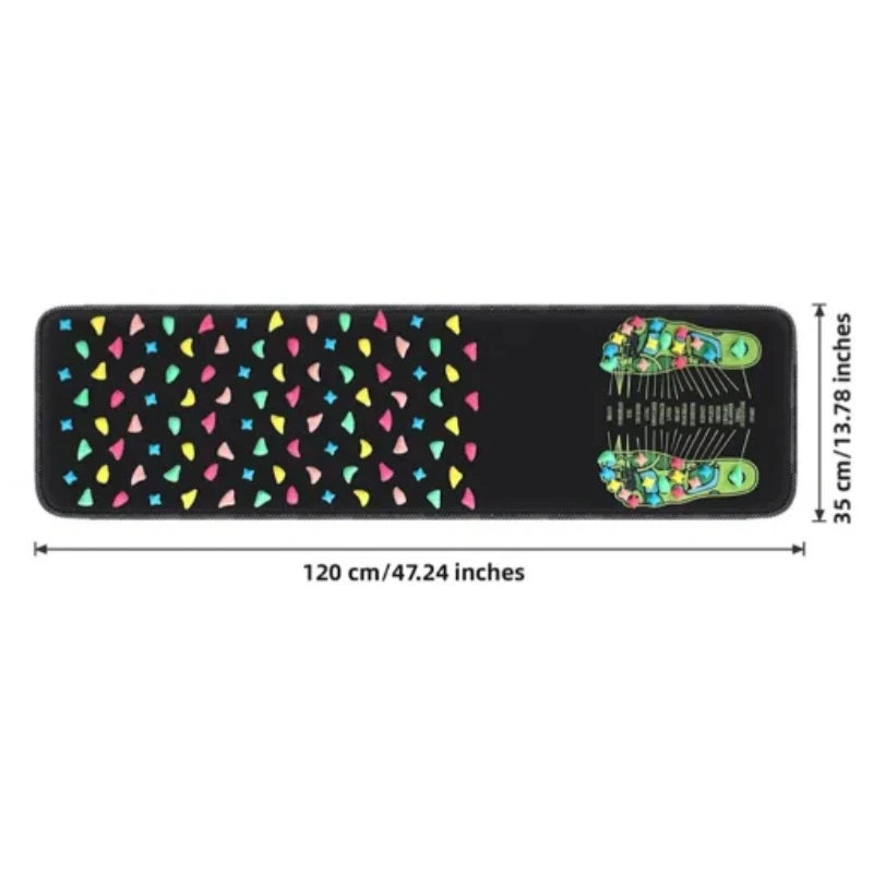 Foot Massage Mat Reflexology Walk Stone Road Acupressure Acupoint Mat For Long Sitting, Elderly & Students