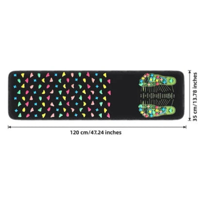 Foot Massage Mat Reflexology Walk Stone Road Acupressure Acupoint Mat For Long Sitting, Elderly & Students