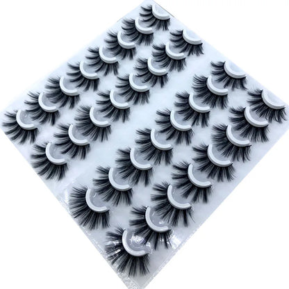 16 Pairs 3D Mink Lashes Natural False Eyelashes Dramatic Volume Fake Lashes Makeup Eyelash Extension Silk Eyelashes