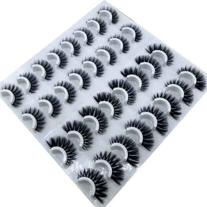 16 Pairs 3D Mink Lashes Natural False Eyelashes Dramatic Volume Fake Lashes Makeup Eyelash Extension Silk Eyelashes
