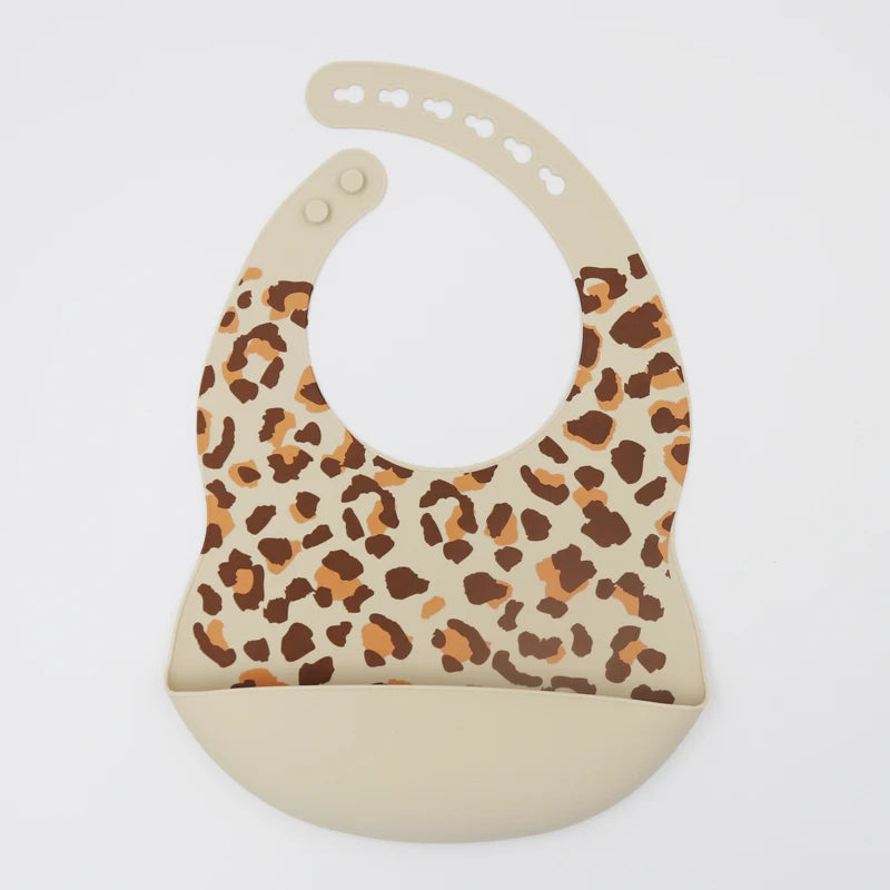 Customize Cartoon Animal Silicone Baby Bib with Name & Pattern Food-Grade Solid Feeding Bib DZ31