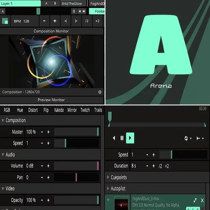 Professional VJ Software Resolume Arena 7.27.1 DJ Lighting Software License Software Support Upgrade