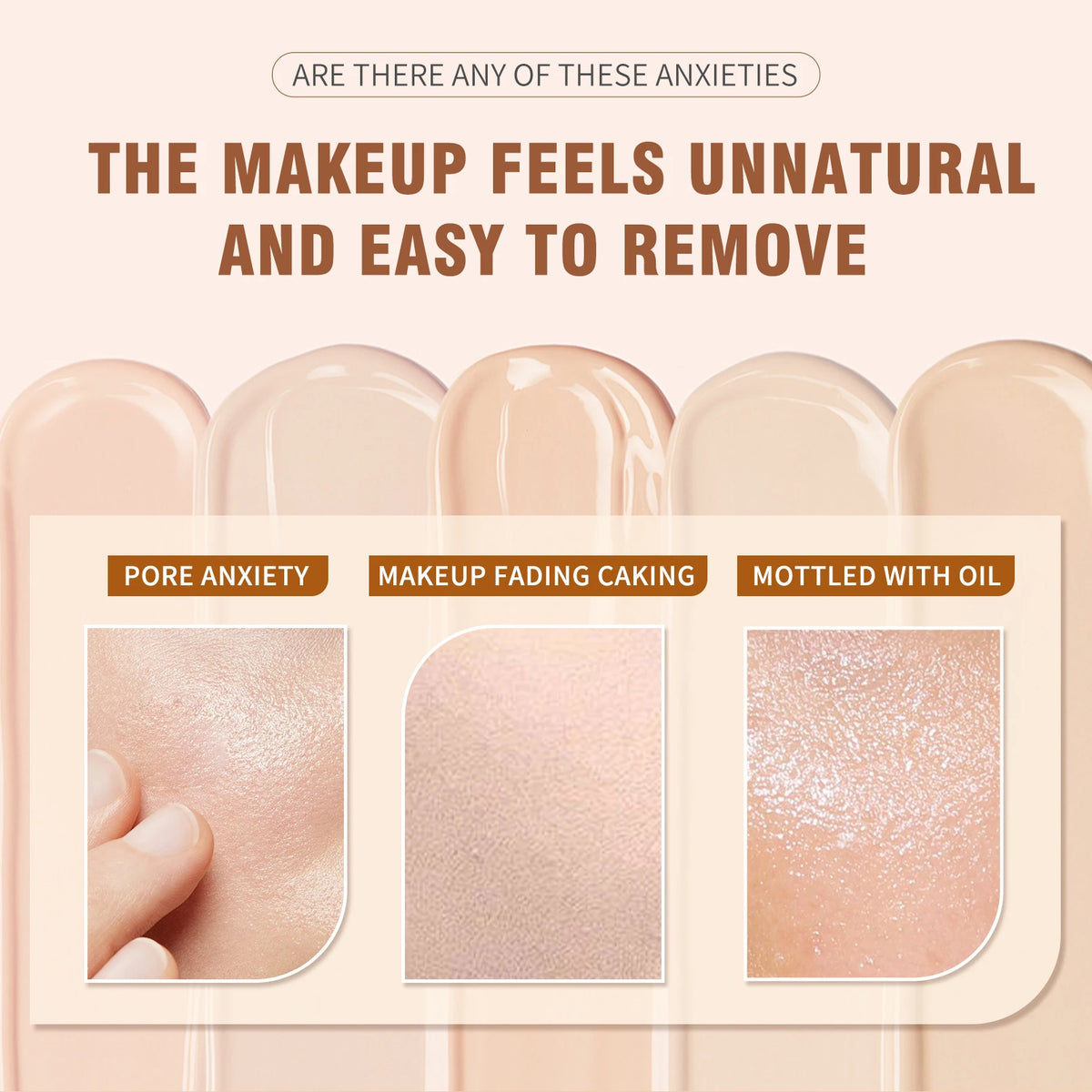 Full Coverage Foundation, Matte Finish Oil-control Liquid Foundation, Covering Blemishes And Dark Spot, Concealer Cream