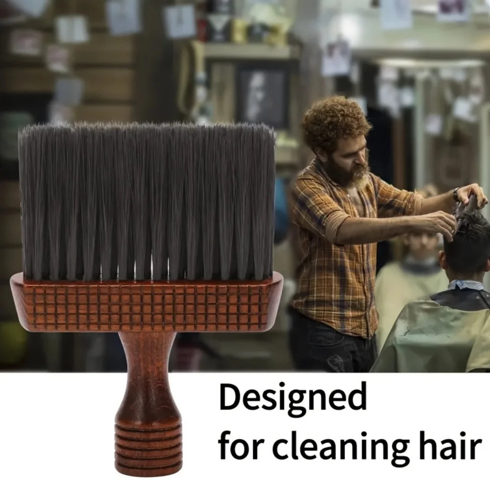 1 Hair Cleaning Brush, a Specialized Wooden Hairdressing Tool for Salons, Natural Wooden Handle Cleaning and Beauty Tool