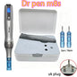 Dr Pen M8S Microneedling Pen Wireless Dermapen Beauty Machine with 2pcs Replacement Cartridges needle length 0.25mm