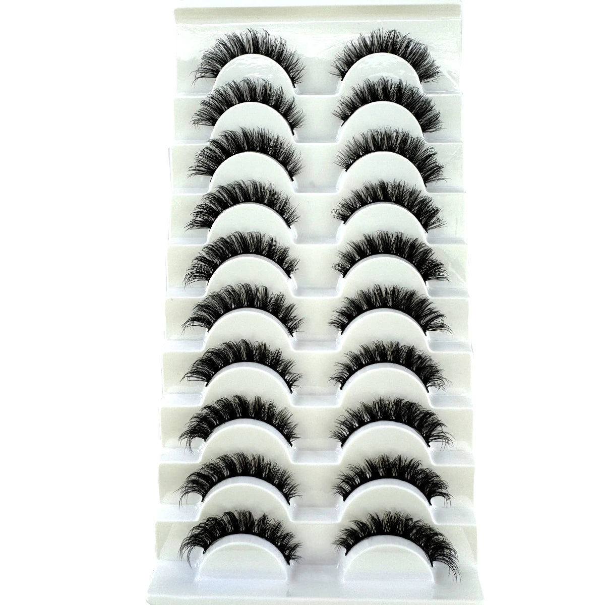 New Cat Eye Artificial Mink Eyelash 3D Curling Natural and Realistic Messy Tail Eye Extended Soft Eyelash