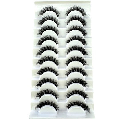 New Cat Eye Artificial Mink Eyelash 3D Curling Natural and Realistic Messy Tail Eye Extended Soft Eyelash