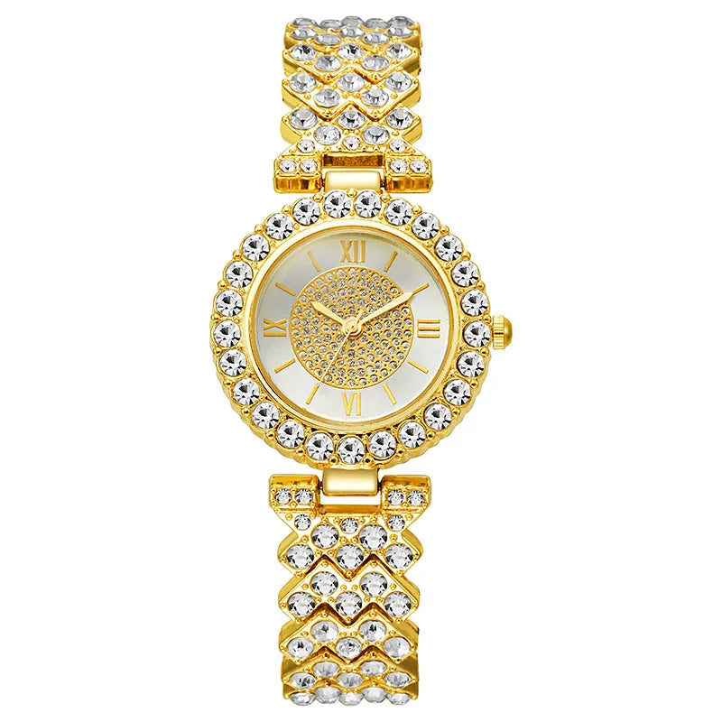 Fashion Rhinestone Women's Watch Roma Scale Dial Bracelet Quartz Watches Reloj Mujer Relogio Feminino