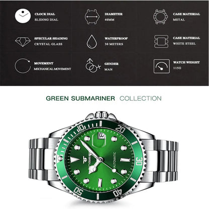 FNGEEN 9001 Luxury Brand Men's Watch Steel Tourbillon Frame Mechanical Watch Luminous Automatic Date Diamond Watch 2026